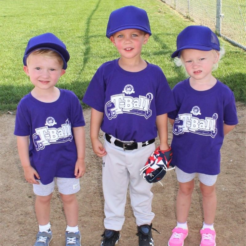 kids playing tball