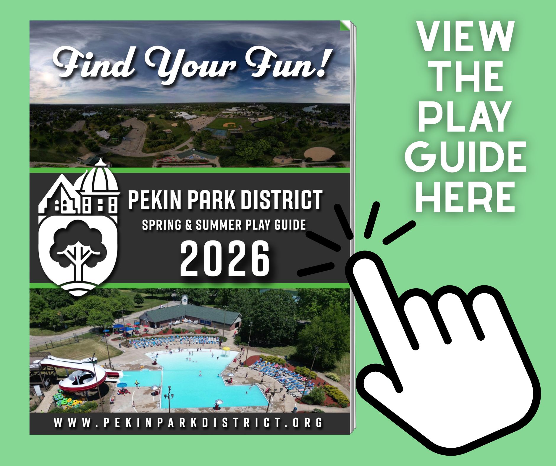 image of play guide cover with 'click here' symbol.